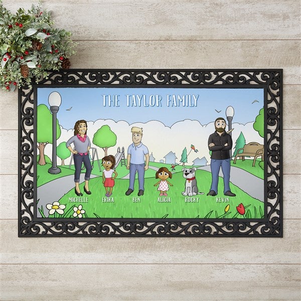 Personalized Doormats - Our Family Characters - 18208