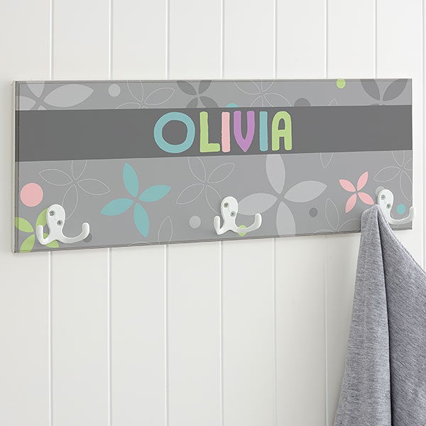 Personalized Coat Rack For Girls, Personalized Childrens Coat Rack