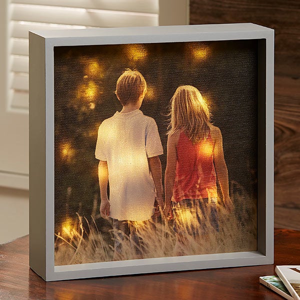 Custom Photo 10x10 LED Light Shadow Box Photo Gifts