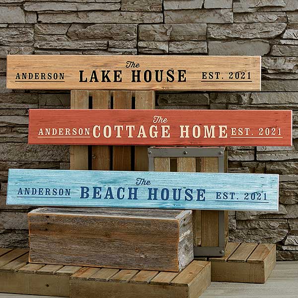 Home is Where We Park It Wooden Plank Sign 5x10 