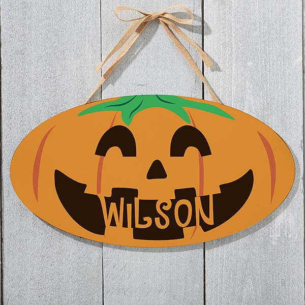 Personalized Halloween Signs - Happy Jack O' Lantern - 18254
