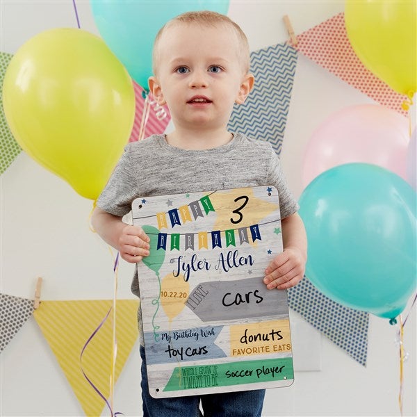 Kids' Birthday Sign Personalized Dry Erase Board - 18256