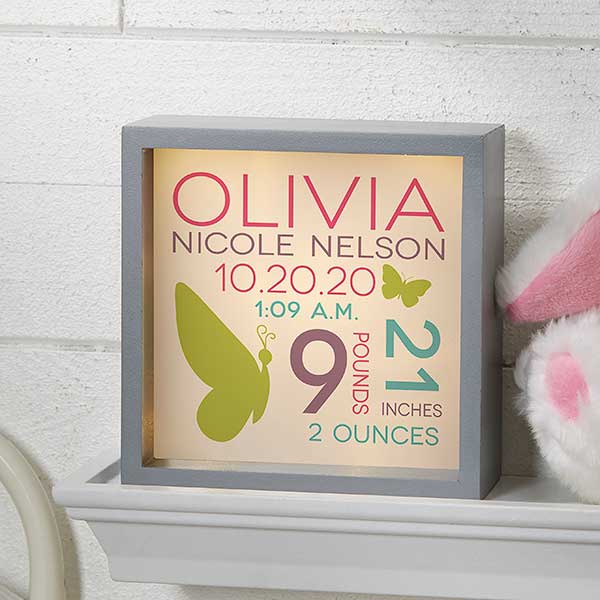 personalized baby shadow boxes