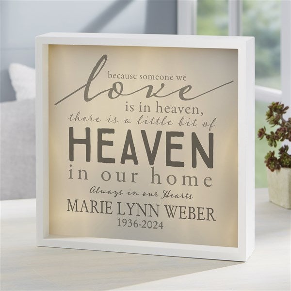Personalized Memorial Shadow Box With Light - 18272