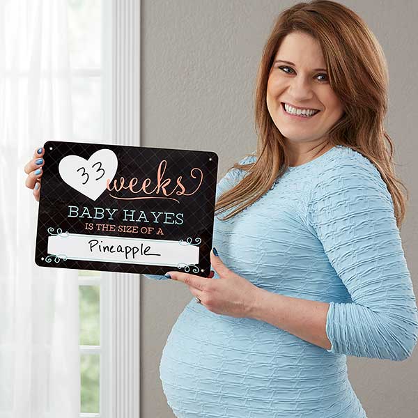 Pregnancy Countdown Personalized Dry Erase Sign - 18278