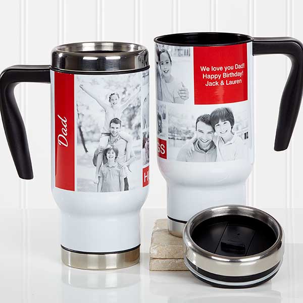Photo Collage Personalized Travel Mugs