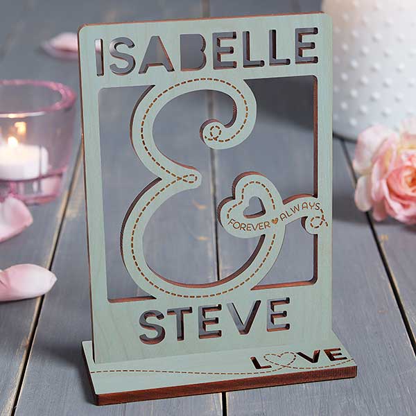 Personalized Wood Cutout Keepsake - You & I - 18341