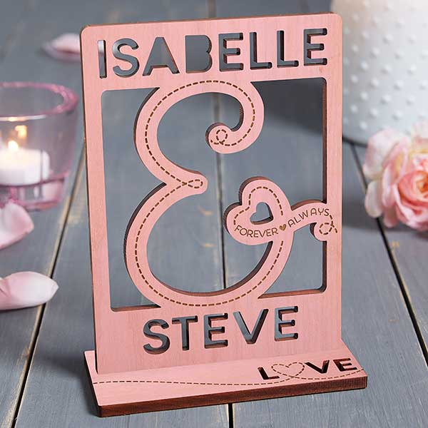 Personalized Wood Cutout Keepsake - You & I - 18341