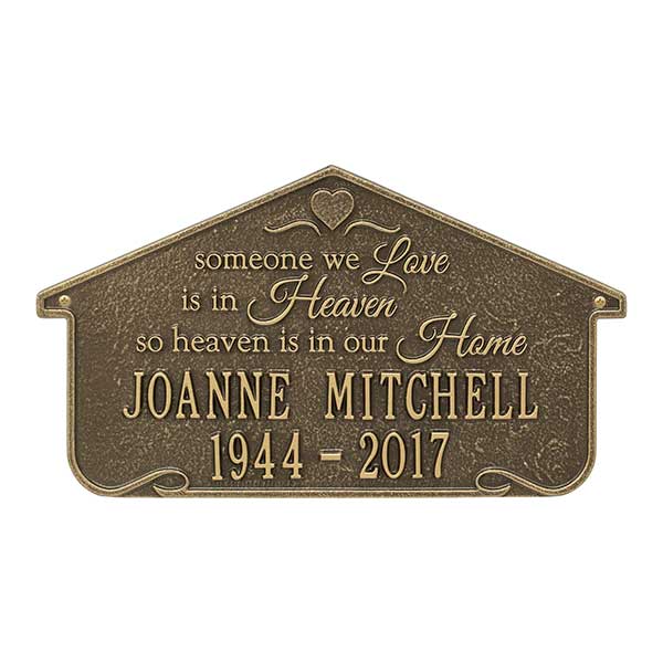 personalized memorial plaques heavenly