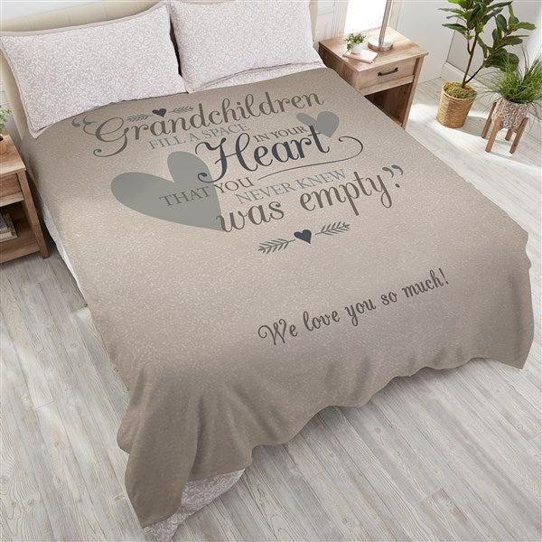 Grandparents Personalized 90x90 Plush Queen Fleece Blanket