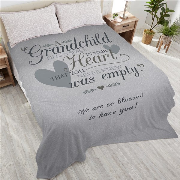 Grandparents Personalized 90x108 Plush King Fleece Blanket