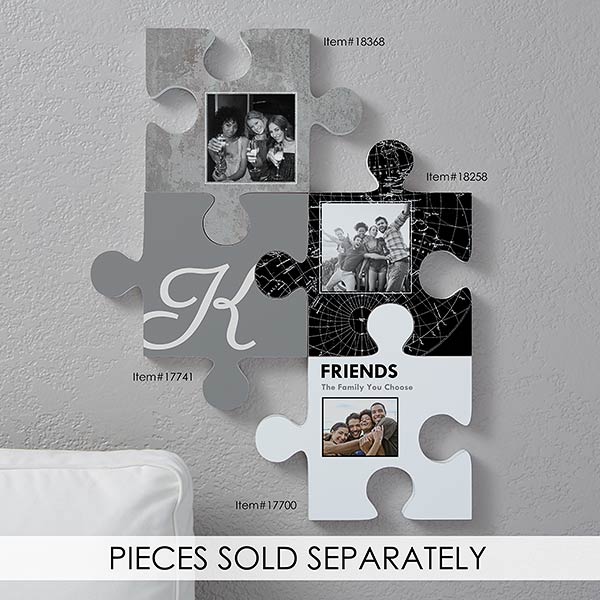 Personalized Photo Puzzle Piece Wall Decor - Stone & Brick - 18368