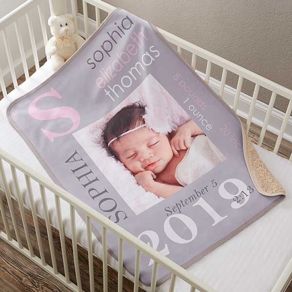 personalized sherpa baby girl