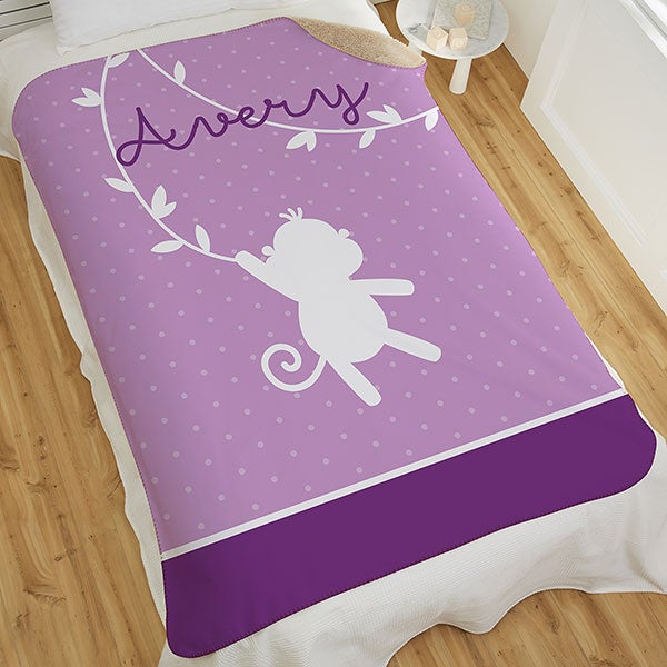 Baby Zoo Animals Personalized Baby Blankets - 18408