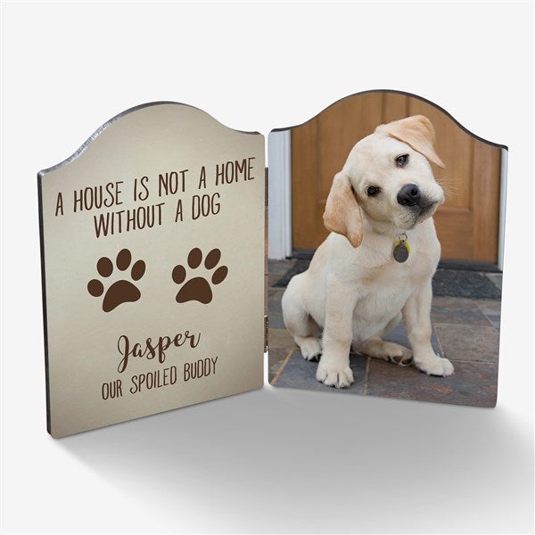 Personalized Dog Photo Plaque - Paw Prints - 18445