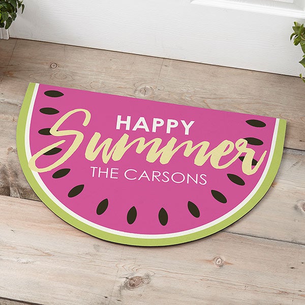 Personalized Half Round Doormat Simply Summer
