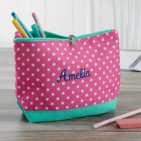 Personalised Heart Coin Purse or Pencil Case Choice of Name Anniversary Gift