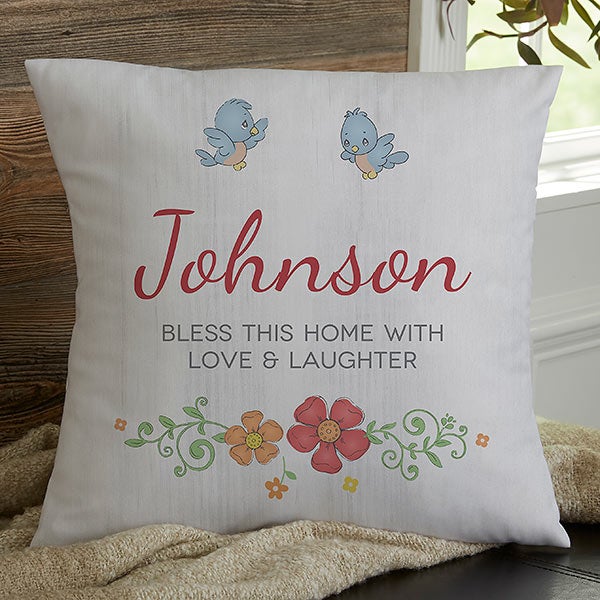 Precious Moments Floral 18 Personalized Pillow For Her