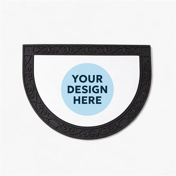 Personalized Logo Half Round Semi-Circle Doormat - 18485