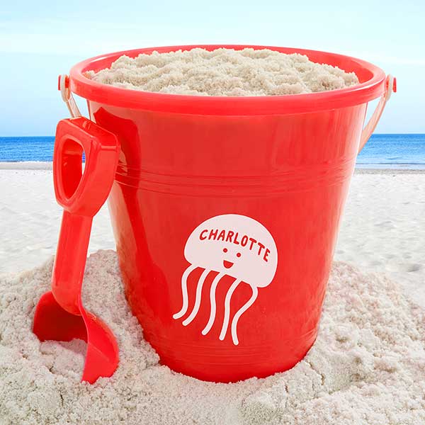 Personalized Beach Pail & Shovel - Sea Creatures - 18486