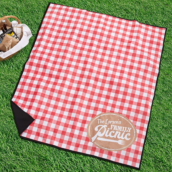 Personalized Picnic Blanket - Picnic Plaid - 18487