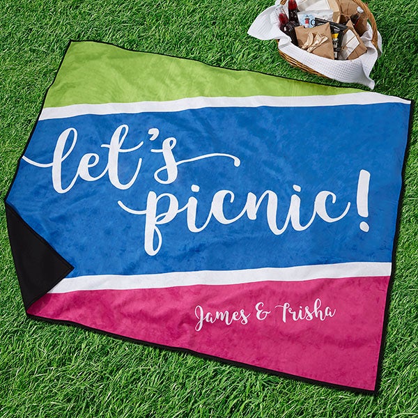 Personalized Picnic Blanket Summer Colors