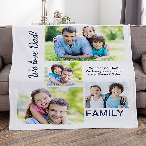 Custom Photo Collage Blanket - Family Love - 18493