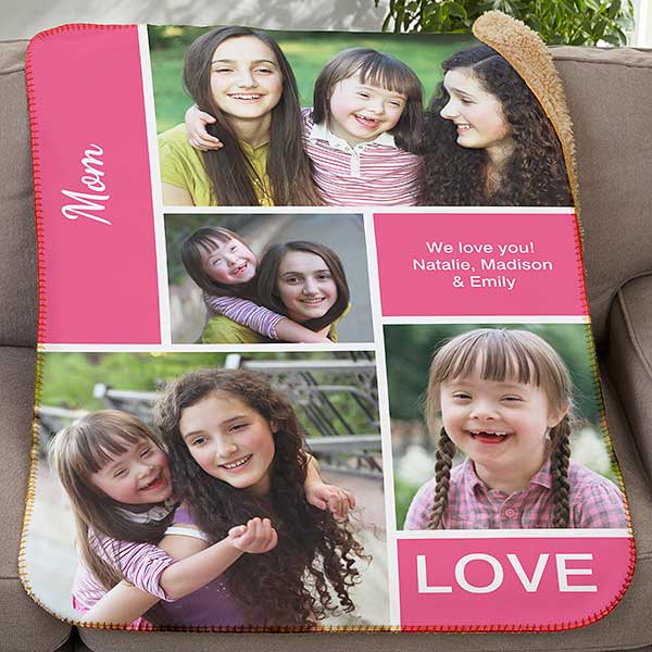 Custom Photo Collage Blanket - Family Love - 18493