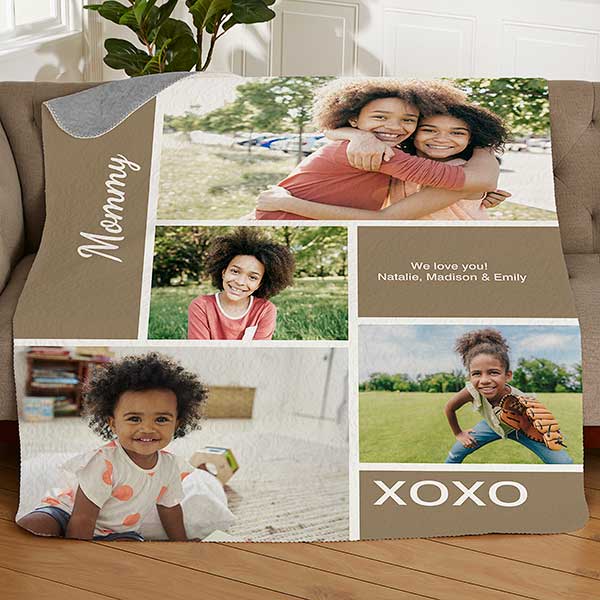 Custom Photo Collage Blanket - Family Love - 18493