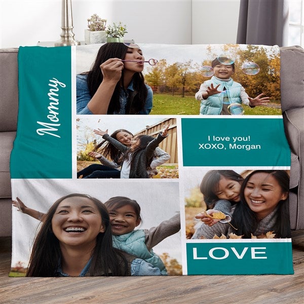 Custom Photo Collage Blanket - Family Love - 18493