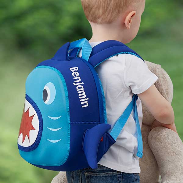 personalized toddler backpack shark