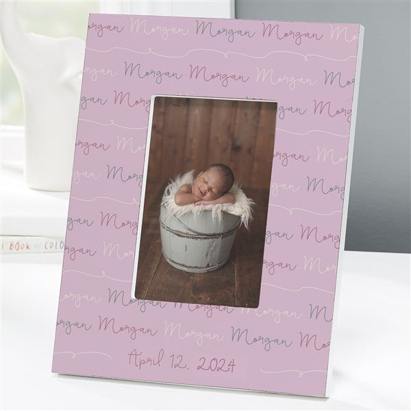 Personalized Modern Baby Girl Picture Frames - 18505