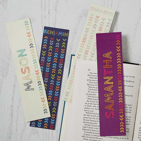 Personalized Paper Bookmarks Set Of 4 - Alphabet Fun