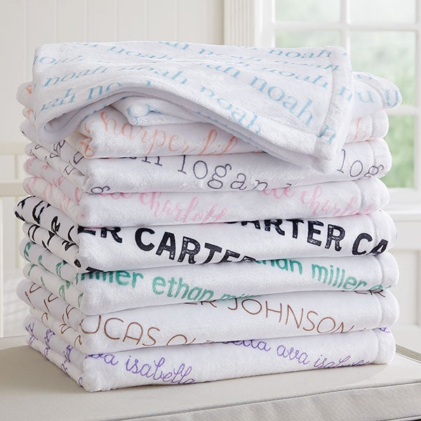 personalized fleece baby blankets