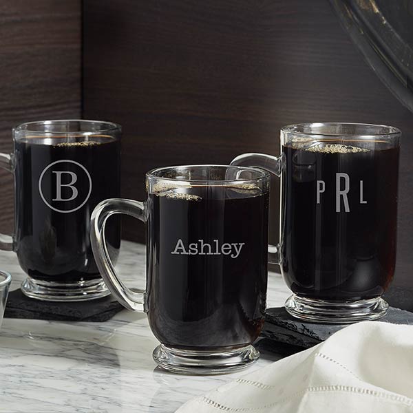 glass coffee cups with measurements