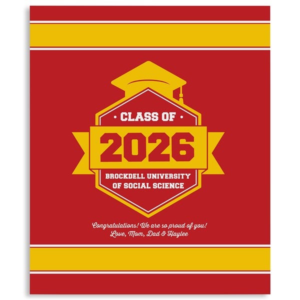 Personalized Graduation Blankets - Graduation Gift - 18577