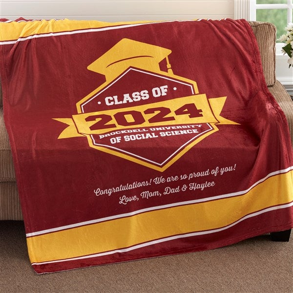 Personalized Fleece Blanket 60x80 Graduation Blanket