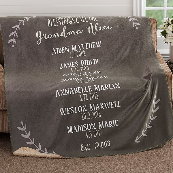 Personalized Grandparents Blankets - Our Grandchildren - 18589
