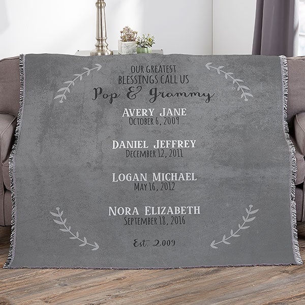 Personalized Grandparents Blankets - Our Grandchildren - 18589