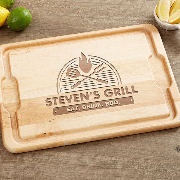 The Grill Personalized Hardwood Cutting Board