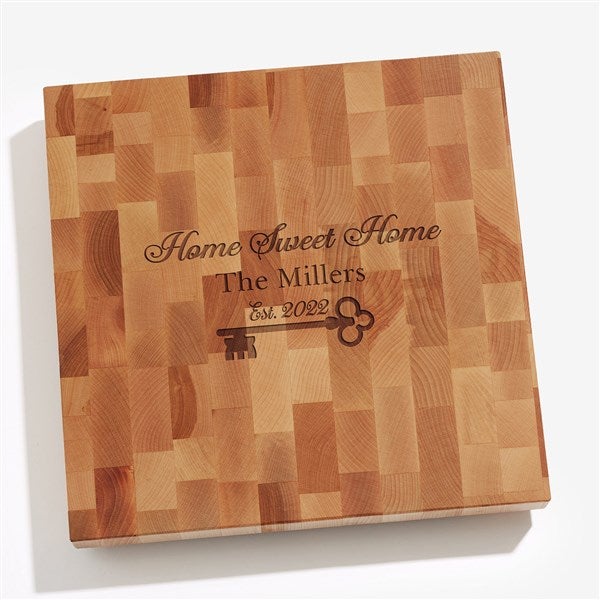 Butcher Block Cutting Board - Key to Our Home - 18603