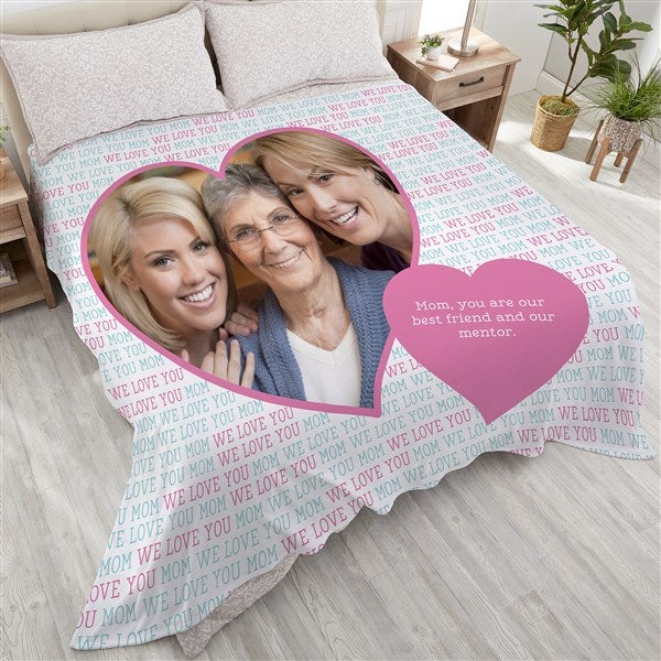 Glad You're Our Mom Personalized Photo Blankets