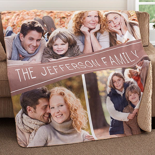 Personalized Photo Collage Blankets - 18619