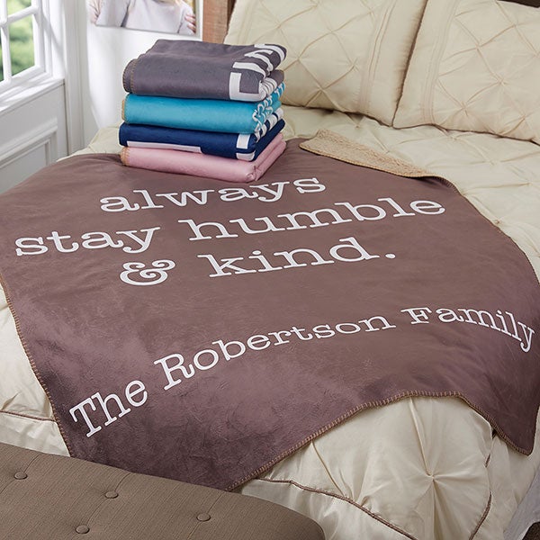 Personalized Blankets - Custom Text Blanket - 18621