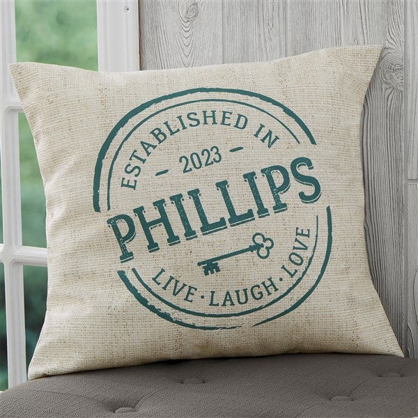 Personalized Throw Pillows - Established Home - 18647