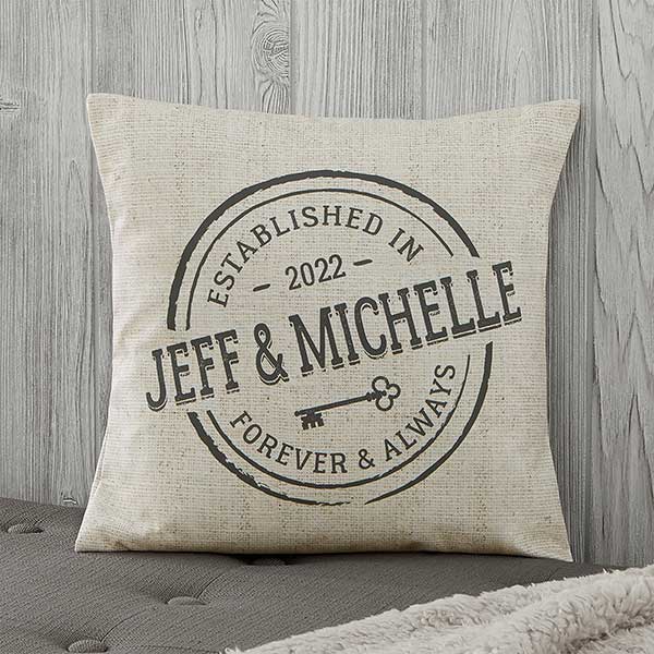 Personalized Throw Pillows Established Home