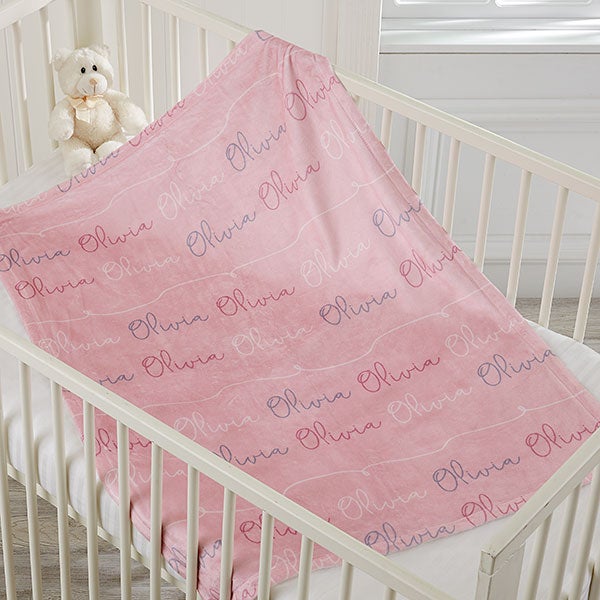 monogrammed baby girl blankets