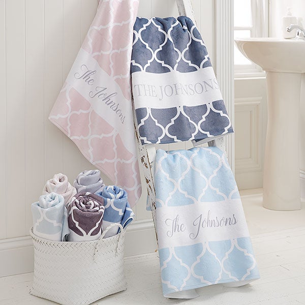 personalized bath towels