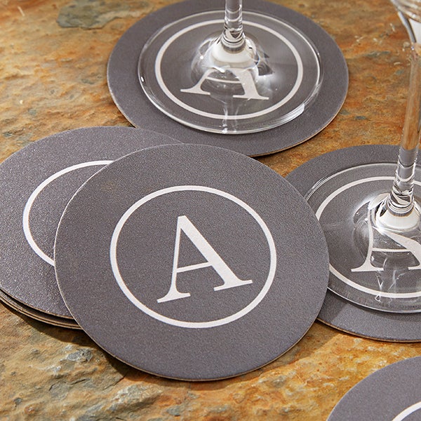 Personalized Paper Coasters Add Name or Monogram