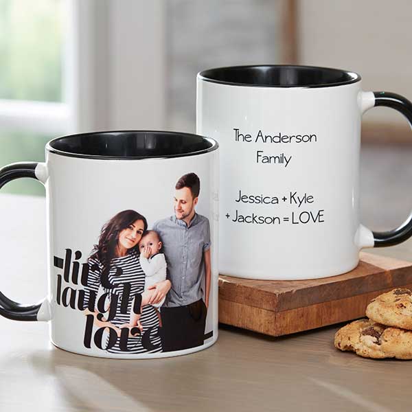 Personalized Photo Coffee Mug with Graphic Overlay - 18714